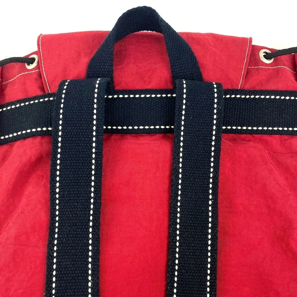 Gap Nylon Backpack Satchel Red & Black Large EUC Big Zip Shoulder Bag School Bag